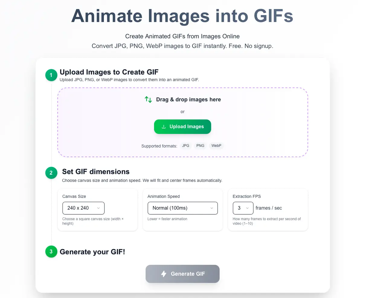 Privacy Gif Maker UI